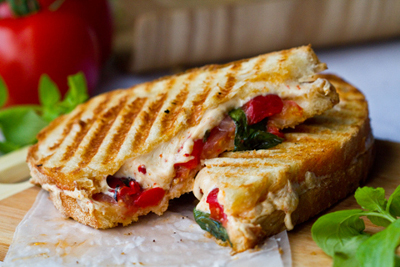 Order Pinni - Italian delight - roasted red peppers, Jack cheese - between two toasted Pitas